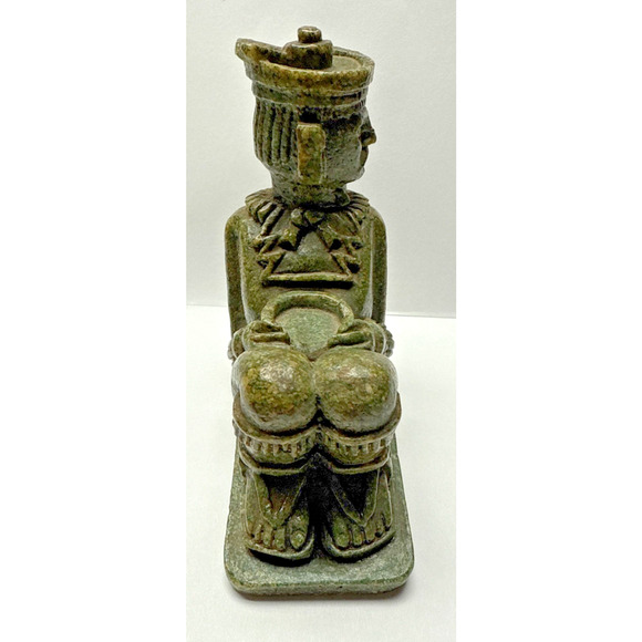 Vintage Chacmool Toltec Mayan Figurine Crushed Stone Resin Composite As Is Read - Picture 4 of 13